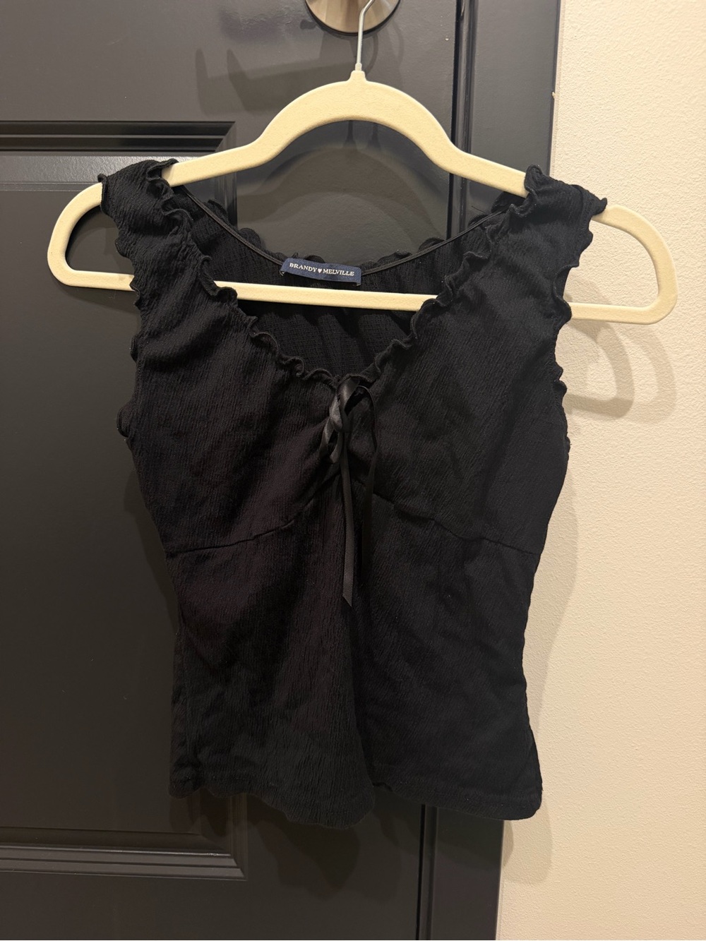 Brandy Melville John Galt Black Malena Top - Picture 2 of 4